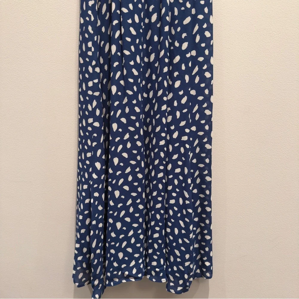 Reformation Juliette Midi Dress Moray Blue Spotted Dress Size 2 Women’s - Picture 12 of 15